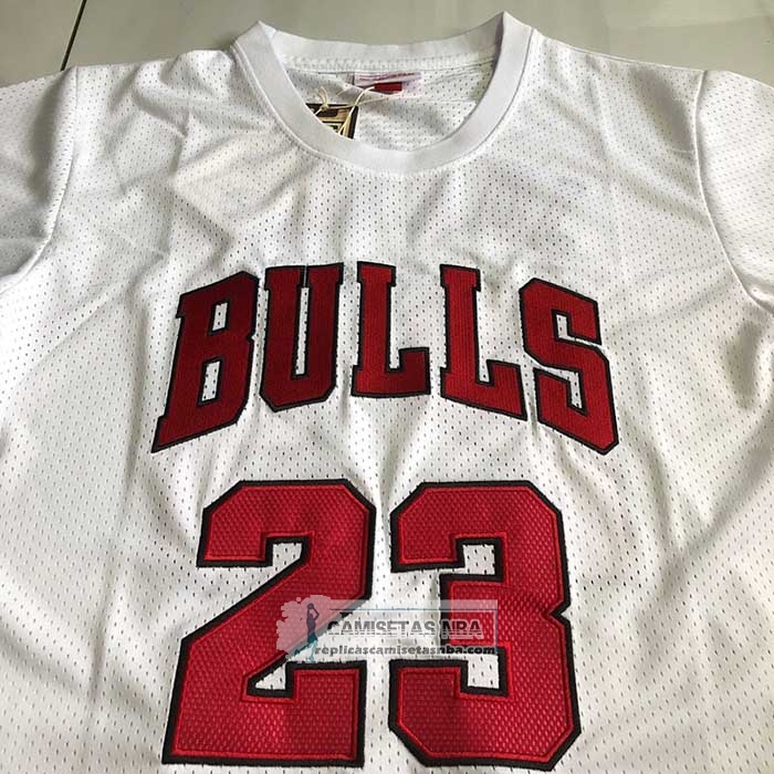 Camiseta Manga Corta Chicago Bulls Michael Jordan NO Blanco
